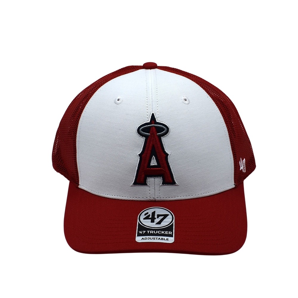 '47 Brand Los Angeles Angels MLB Freshman Snapback Trucker Hat Cap Red White NWT